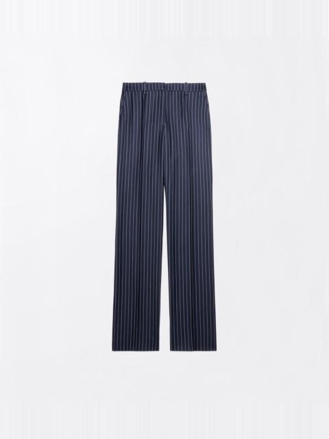 TOM FORD CORDED CHALK STRIPE WOOL TAILORED STRAIGHT BOYFRIEND PANTS