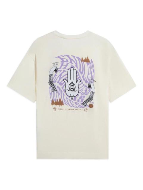 Li-Ning Endless Summer Festival Graphic Loose Fit T-shirt 'Beige' AHSSB09-2