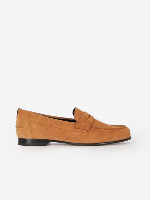 The Kooples CAMEL SUEDE LEATHER MOCCASINS