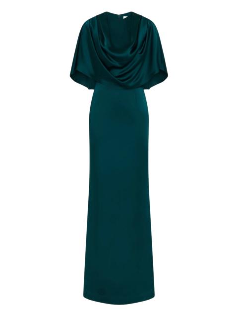 REBECCA VALLANCE Ellerie cape-detail maxi dress