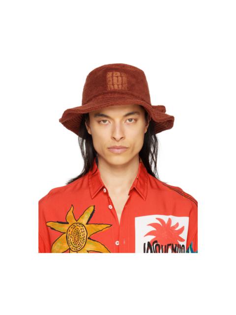 Orange Le Raphia 'Le Bob Banho' Hat