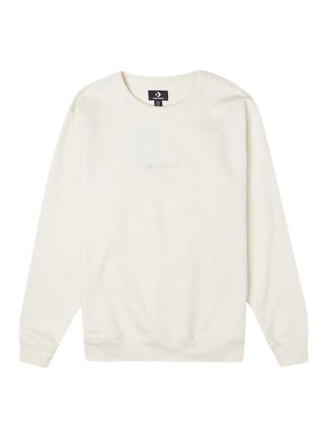 Converse Men's Converse Jack Purcell Athleisure Casual Sports Fleece Round Neck Pullover White 10022516-A01
