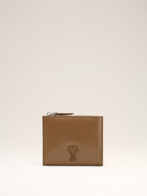 AMI Paris BROWN SMOOTH LEATHER VOULEZ VOUS FOLDED WALLET