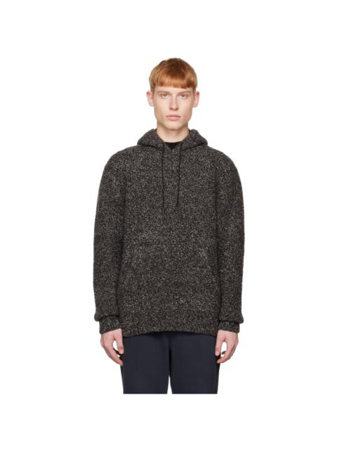ZEGNA Brown & Gray Drawstring Hoodie