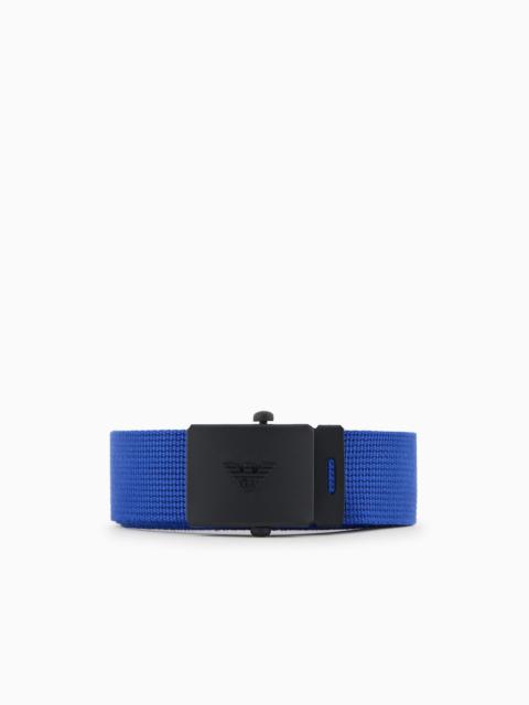 EMPORIO ARMANI Emporio Armani Sustainability Values Capsule Collection webbing belt with buckle