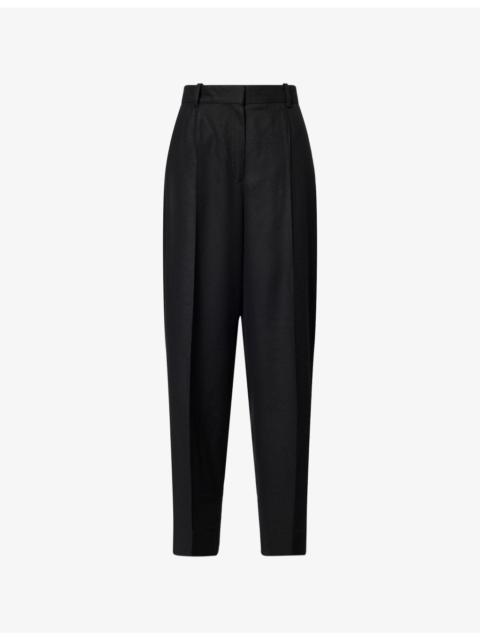 TOTEME Flannel Wide-Leg Woven Trousers