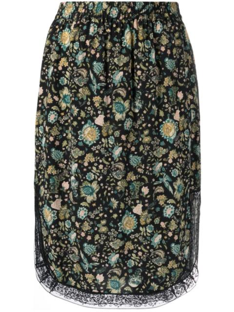 Zadig & Voltaire Bali floral-print midi skirt