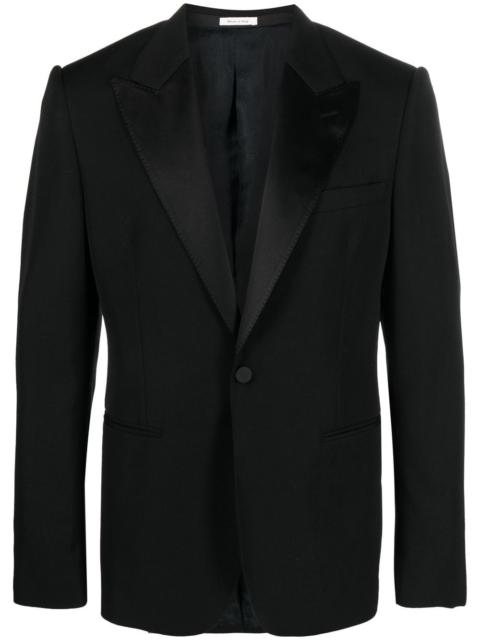 Alexander McQueen silk lapels blazer
