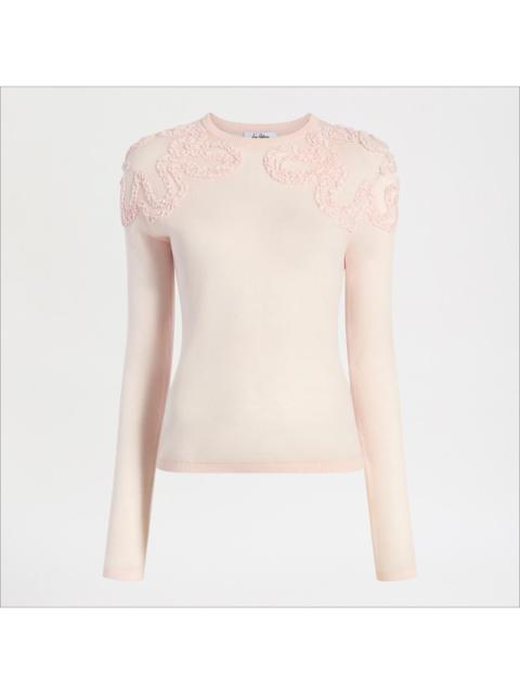 Sam Edelman Long Sleeve Ruffle Detail Sweater