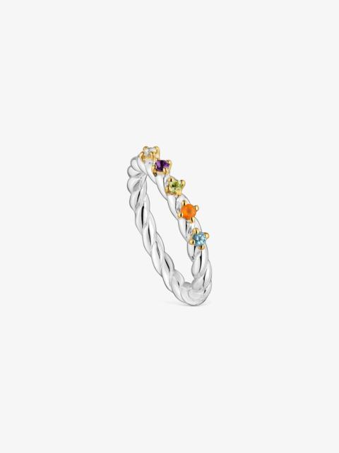 TOUS Small two-tone and gemstones Ring Sugar Party