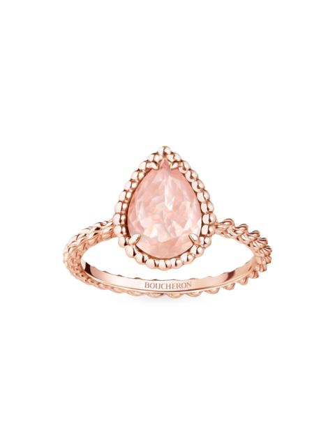 Boucheron Serpent Boheme 작은 18ct 장미 금과 1.35ct 핑크 석영 링