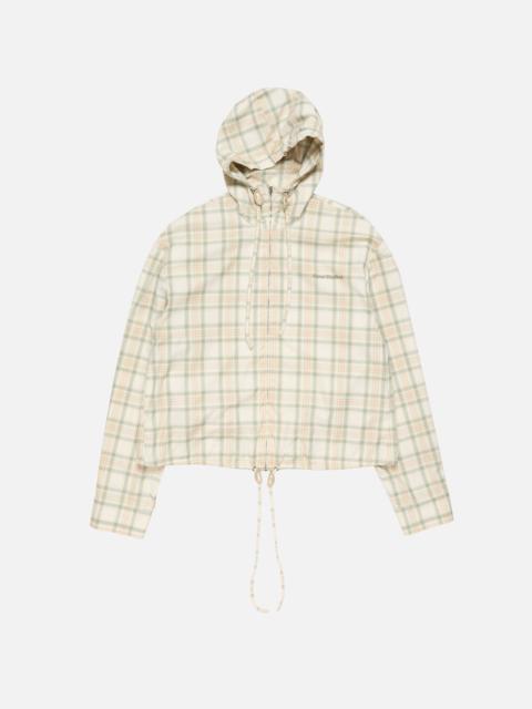 Acne Studios Hooded check jacket - Green/orange