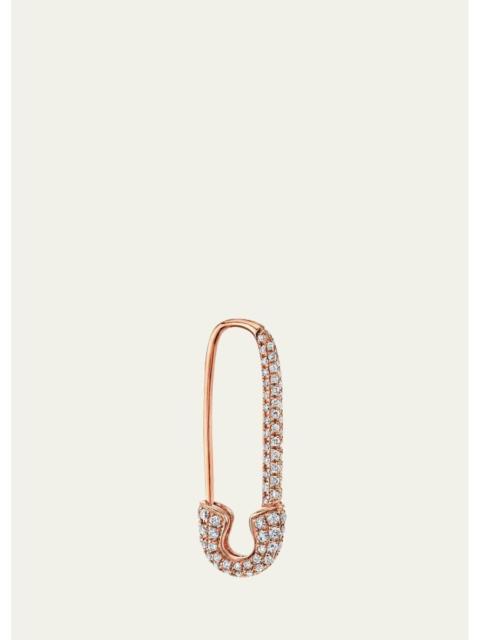 ANITA KO 18K Rose Gold Diamond Pave Safety Pin Earring, Single (Left)