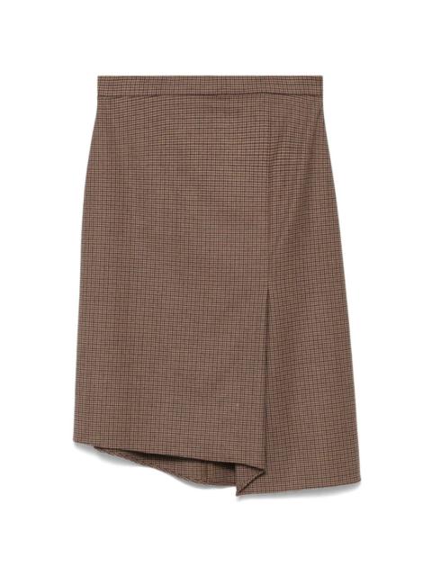 Aspesi houndstooth-pattern midi skirt