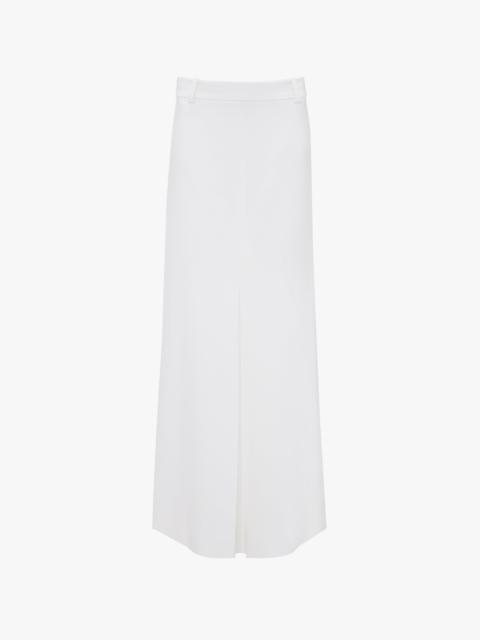 Victoria Beckham Exclusive Tailored Floor-Length Pleated Skirt In Ivory