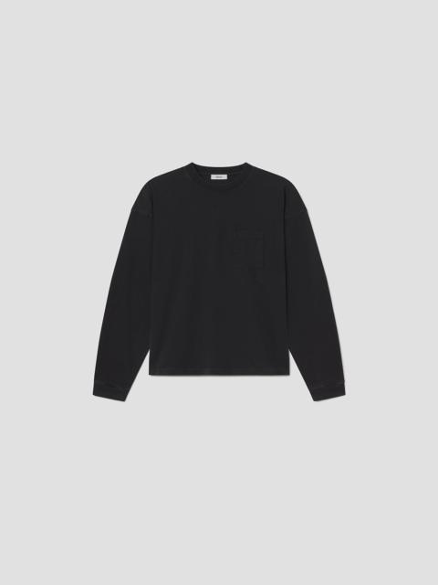 AGOLDE LUCAN LONG SLEEVE TEE IN WASHED BLACK