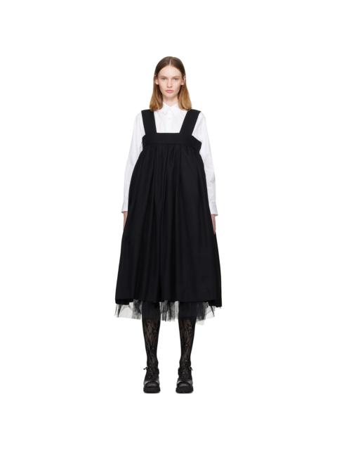 Comme des Garçons Comme des Garçons Black Wool Midi Dress