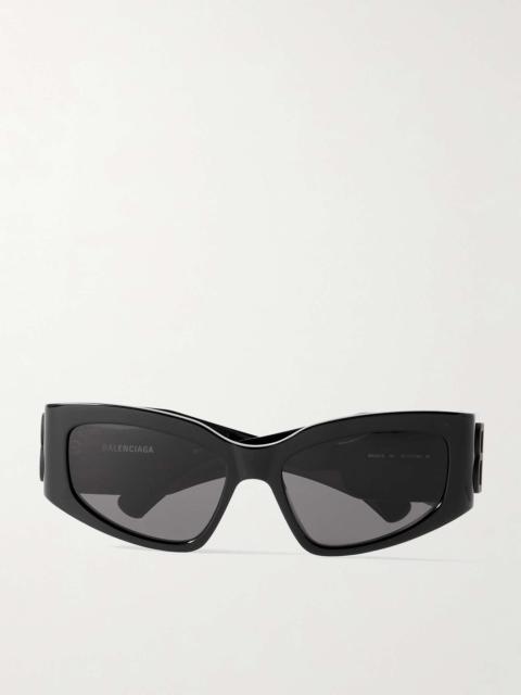 Logo-Embellished Rectangular-Frame Acetate Sunglasses