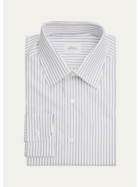 Brioni Men's Striped Cotton Dress Shirt