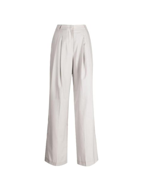 pleat-detailing wool tailored trousers