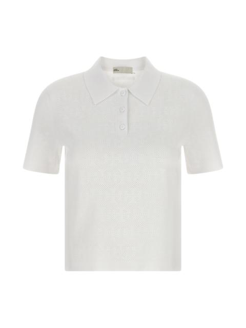 TORY BURCH Pointelle Viscose Polo Shirt