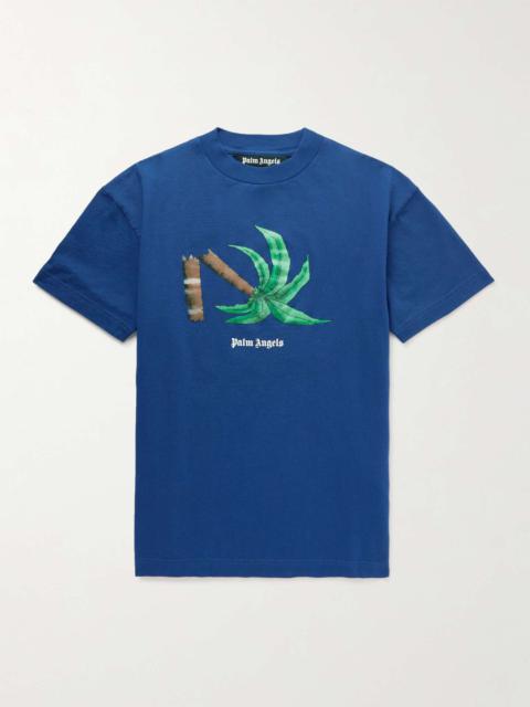Palm Angels Logo-Print Cotton-Jersey T-Shirt