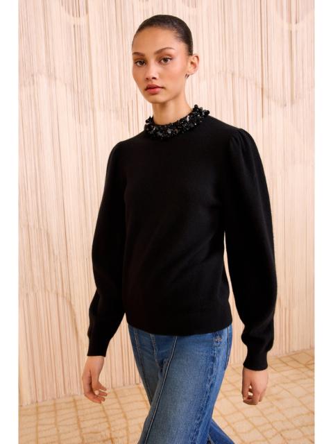 ULLA JOHNSON Kalani Embroidered Cashmere Long Sleeve