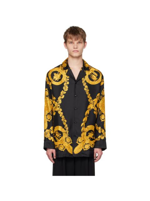 VERSACE Black Maschera Baroque Pyjama Shirt