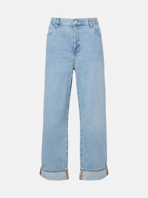 FRAME The Hang Cuff straight jeans