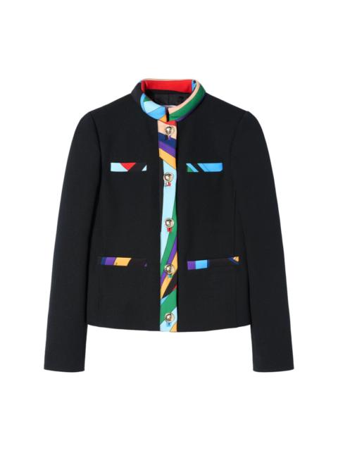 PUCCI contrast-trim single-breasted jacket