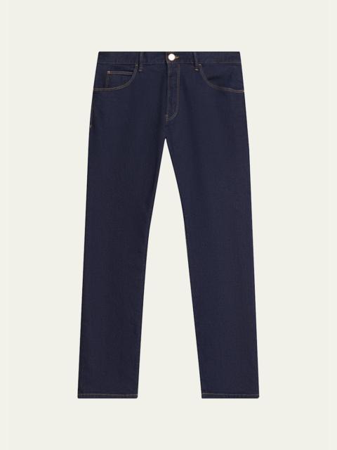 GIORGIO ARMANI Men's Dark-Wash Denim Straight-Leg Jeans