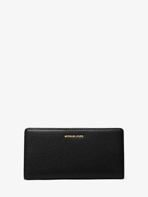 MICHAEL KORS Bryant Large Pebbled Leather Snap-Front Wallet