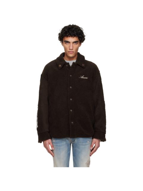 AMIRI Brown Bones Studded Overshirt
