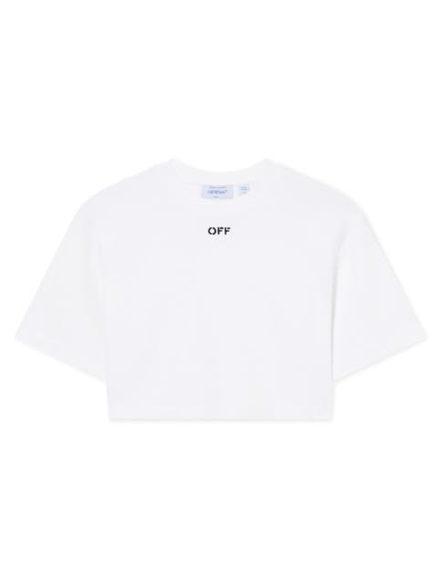 Off-White Off Stamp Rib Cropped Tee