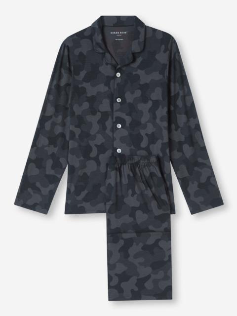 Derek Rose Men's Pyjamas London 11 Micro Modal Black