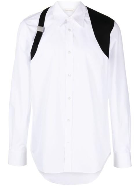 Alexander McQueen Harness cotton poplin shirt