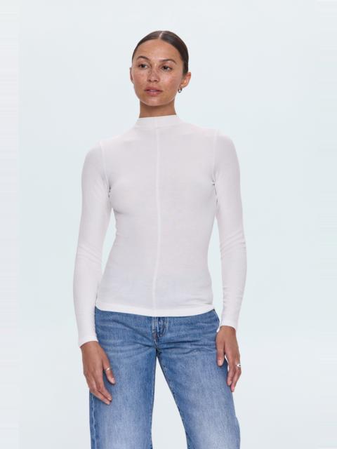 PISTOLA DARA LONG SLEEVE FUNNEL NECK TOP - ECRU