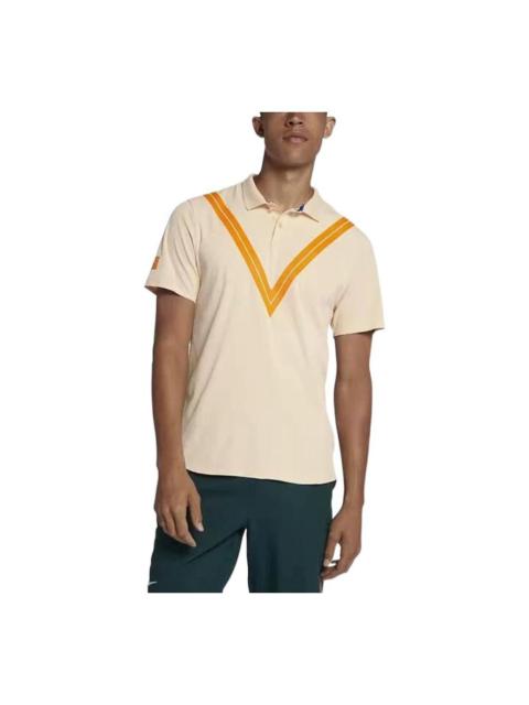 Nike Nike Geometry Pattern Short Sleeve Polo Shirt Yellow 939084-838