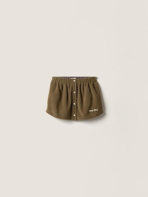 Miu Miu Fleece miniskirt