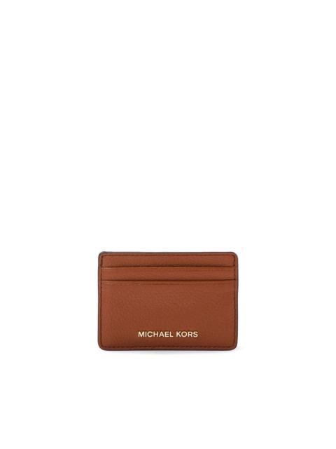 MICHAEL KORS grained-leather card holder