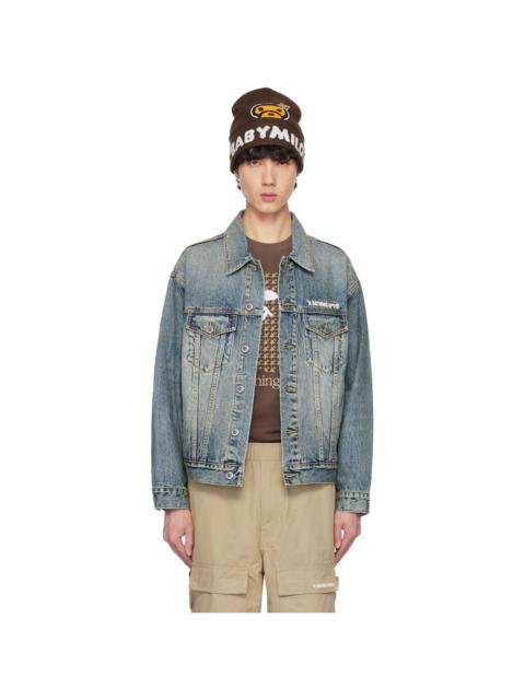 Blue Distressed 13 Oz Trucker Denim Jacket