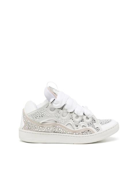 Curb rhinestone sneakers