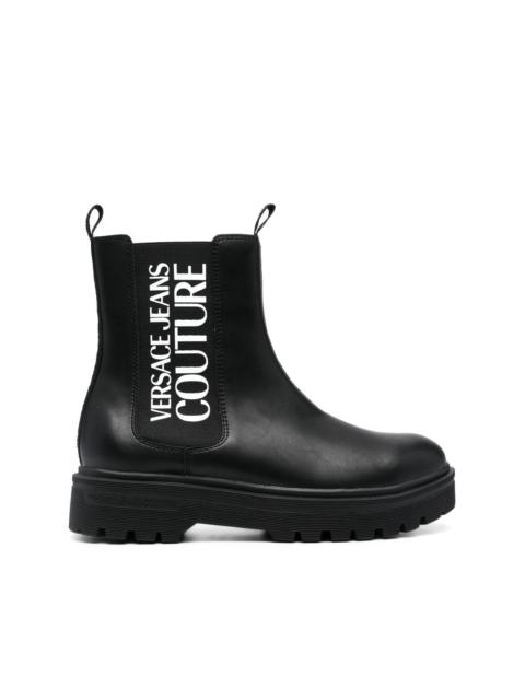 VERSACE JEANS COUTURE leather Chelsea boots