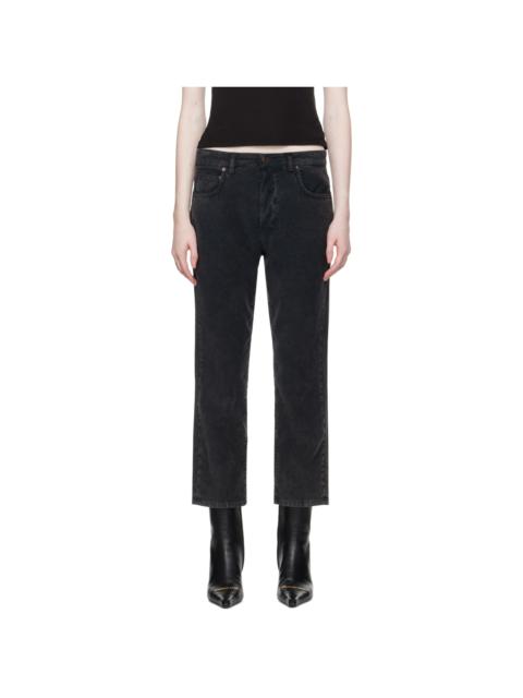 6397 Black Washed Trousers