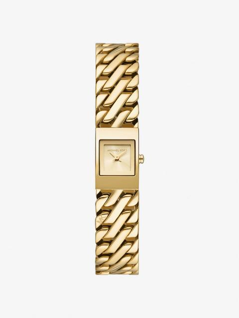 MICHAEL KORS Mini Darrington Gold-Tone Chain-Link Watch