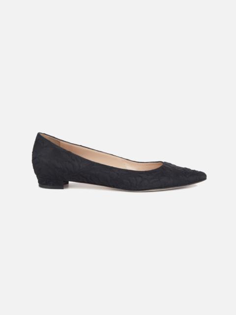 EMILIA WICKSTEAD BBFlat Shoe in Black Double Warp Floral