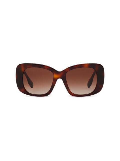 Burberry logo-embossed oversize-frame sunglasses