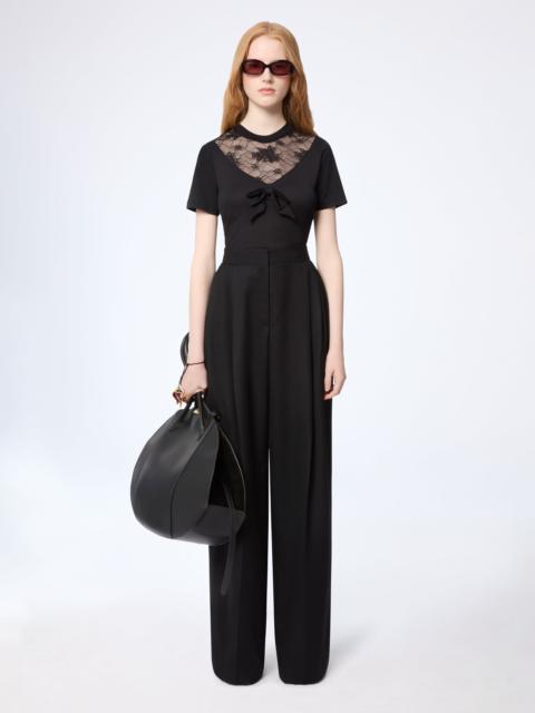 NINA RICCI Bow And Lace Inserts T-Shirt