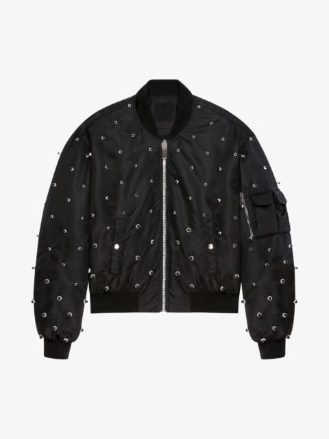 Givenchy MULTIPOCKETS BOMBER JACKET IN EMBROIDERED JACKET