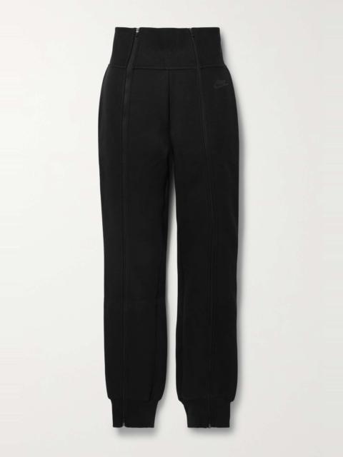 Nike Zip-detailed cotton-blend jersey track pants